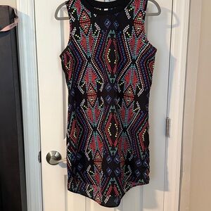 Xhilaration Colorful Geometric Pattern Top